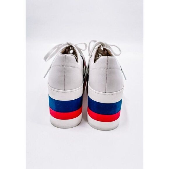 Gucci Peggy Leather Signature Stripe Chunky Platform Sneakers Tennis Shoes 39 - Picture 7 of 12